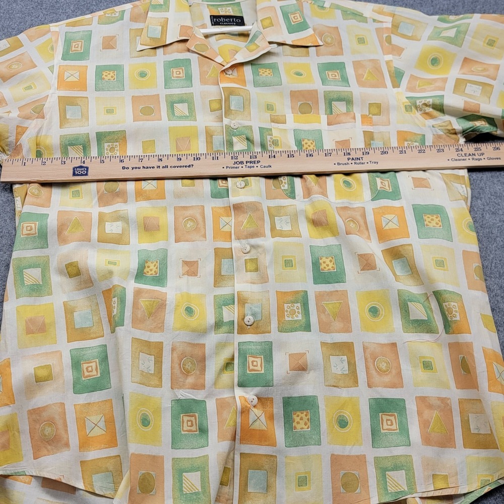 Roberto Classico Made In Italy Short Sleeve  Large Camp Shirt Cabana Resort - Picture 11 of 16